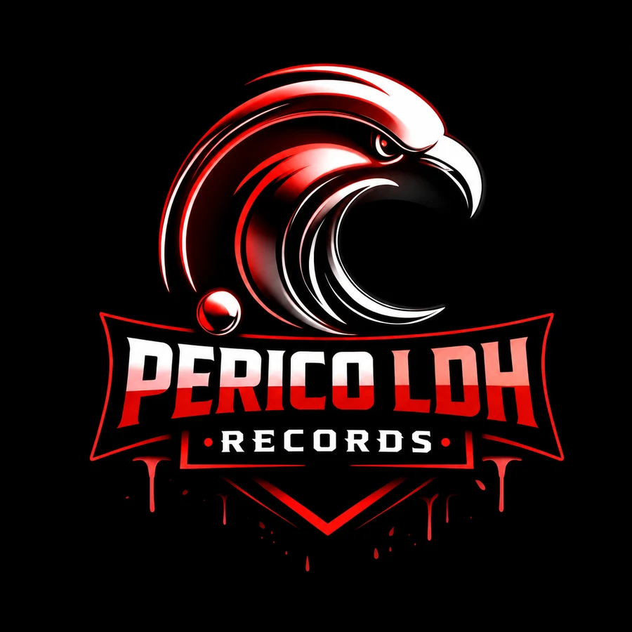 Logo de PericoLDH Records: cabeza de perico roja y blanca sobre un escudo con la palabra Records